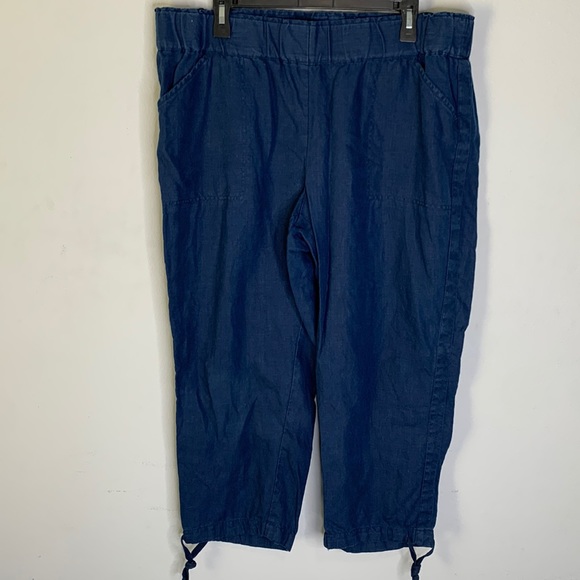 J. Jill Pants & Jumpsuits J Jill Purejill Linen Navy Stretch